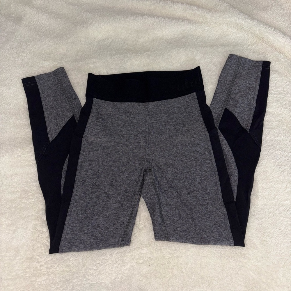 Lululemon Box It Out Tight Leggings Gray Black Size 4